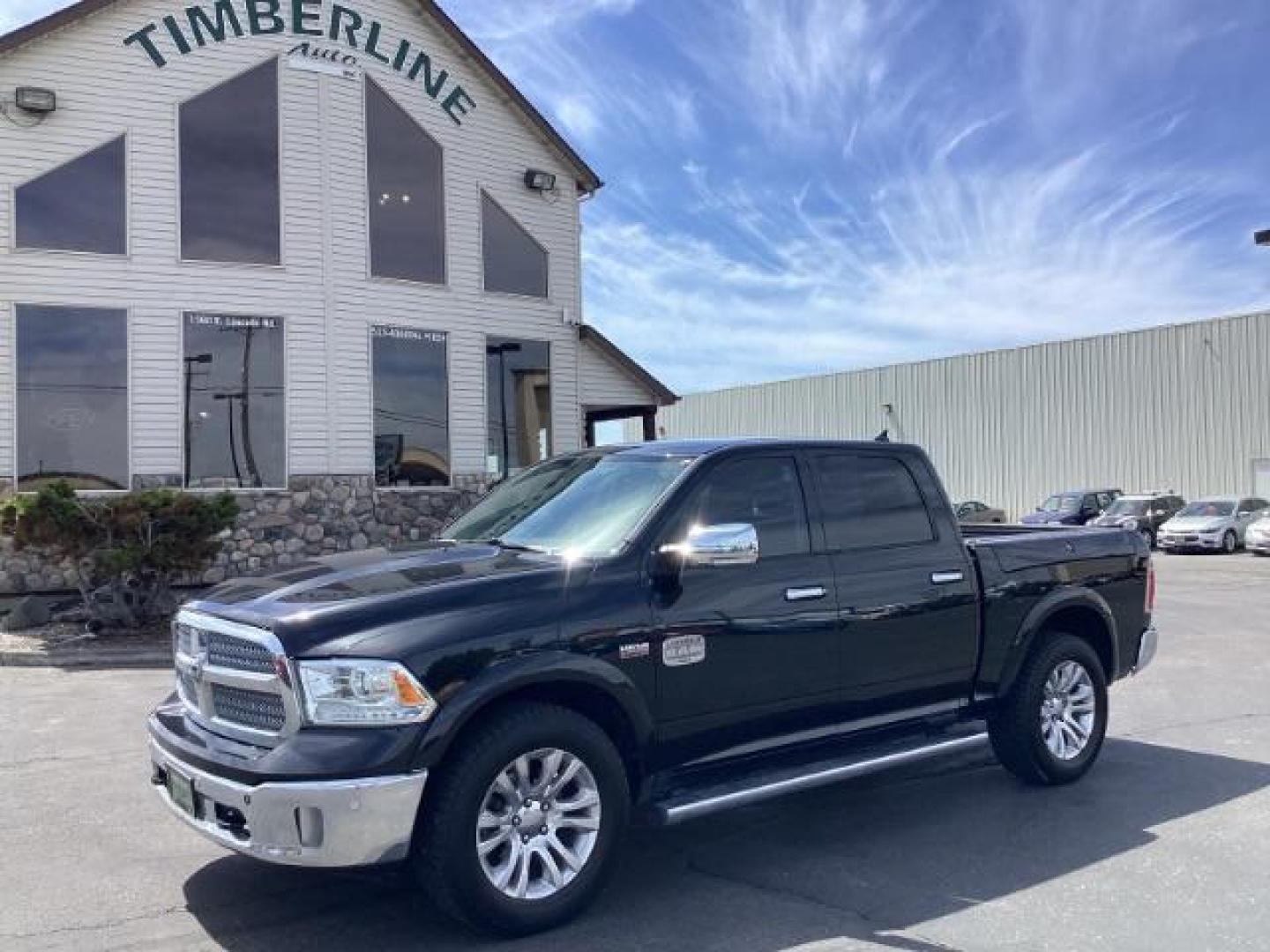 2017 BLACK /Black/Cattle Tan, premium leather RAM 1500 Longhorn Crew Cab SWB 4WD (1C6RR7PT9HS) with an 5.7L V8 OHV 16V engine, 8-Speed Automatic transmission, located at 1235 N Woodruff Ave., Idaho Falls, 83401, (208) 523-1053, 43.507172, -112.000488 - The 2017 Ram 1500 Laramie Longhorn with the 5.7-liter HEMI V8 engine offers a blend of luxury, capability, and performance. Here are the key features you might find on this specific configuration: Does have a rebuilt title 5.7-liter HEMI V8 Engine: Produces 395 horsepower and 410 lb-ft of torque, pr - Photo#0