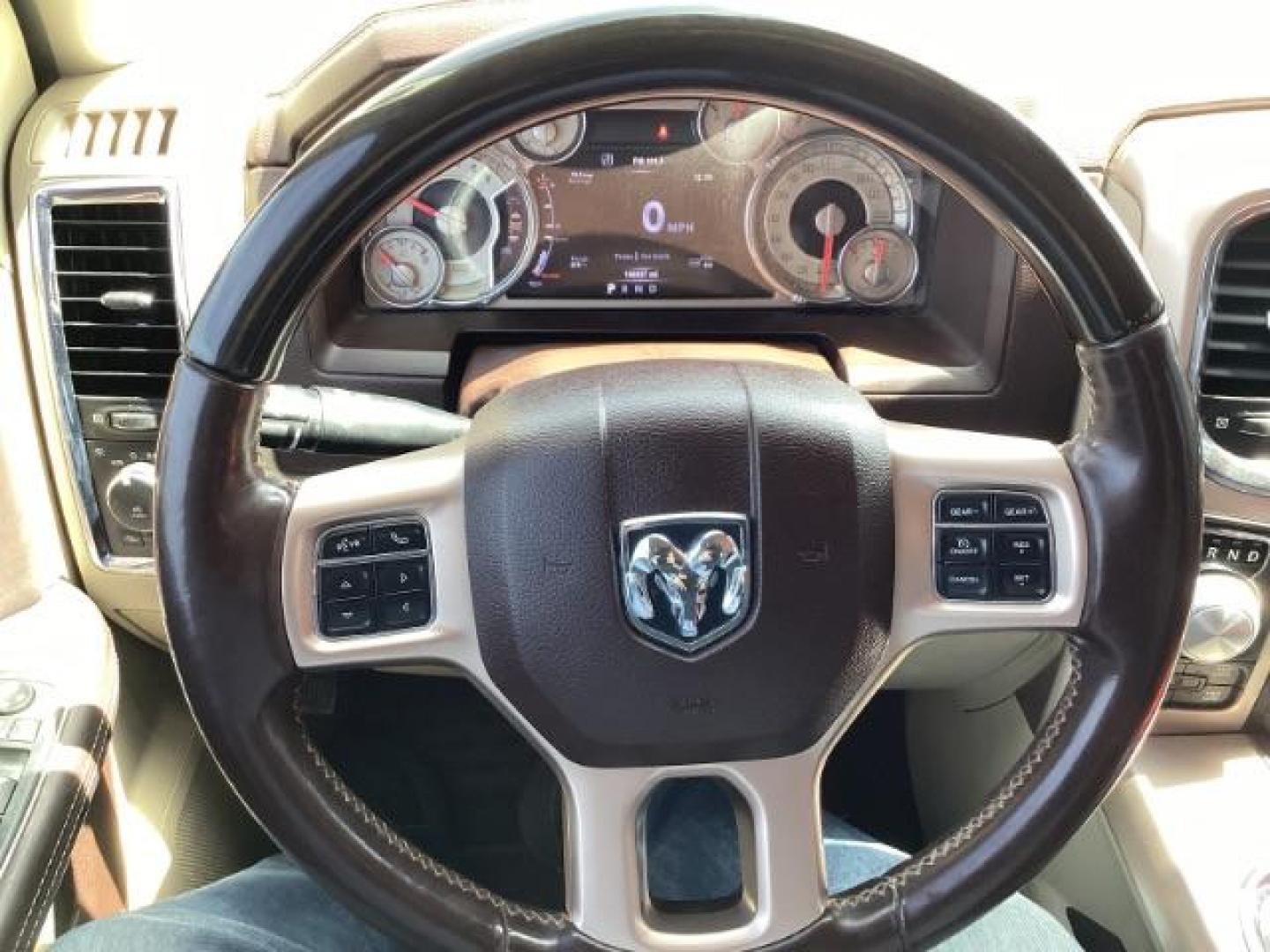 2017 BLACK /Black/Cattle Tan, premium leather RAM 1500 Longhorn Crew Cab SWB 4WD (1C6RR7PT9HS) with an 5.7L V8 OHV 16V engine, 8-Speed Automatic transmission, located at 1235 N Woodruff Ave., Idaho Falls, 83401, (208) 523-1053, 43.507172, -112.000488 - The 2017 Ram 1500 Laramie Longhorn with the 5.7-liter HEMI V8 engine offers a blend of luxury, capability, and performance. Here are the key features you might find on this specific configuration: Does have a rebuilt title 5.7-liter HEMI V8 Engine: Produces 395 horsepower and 410 lb-ft of torque, pr - Photo#14