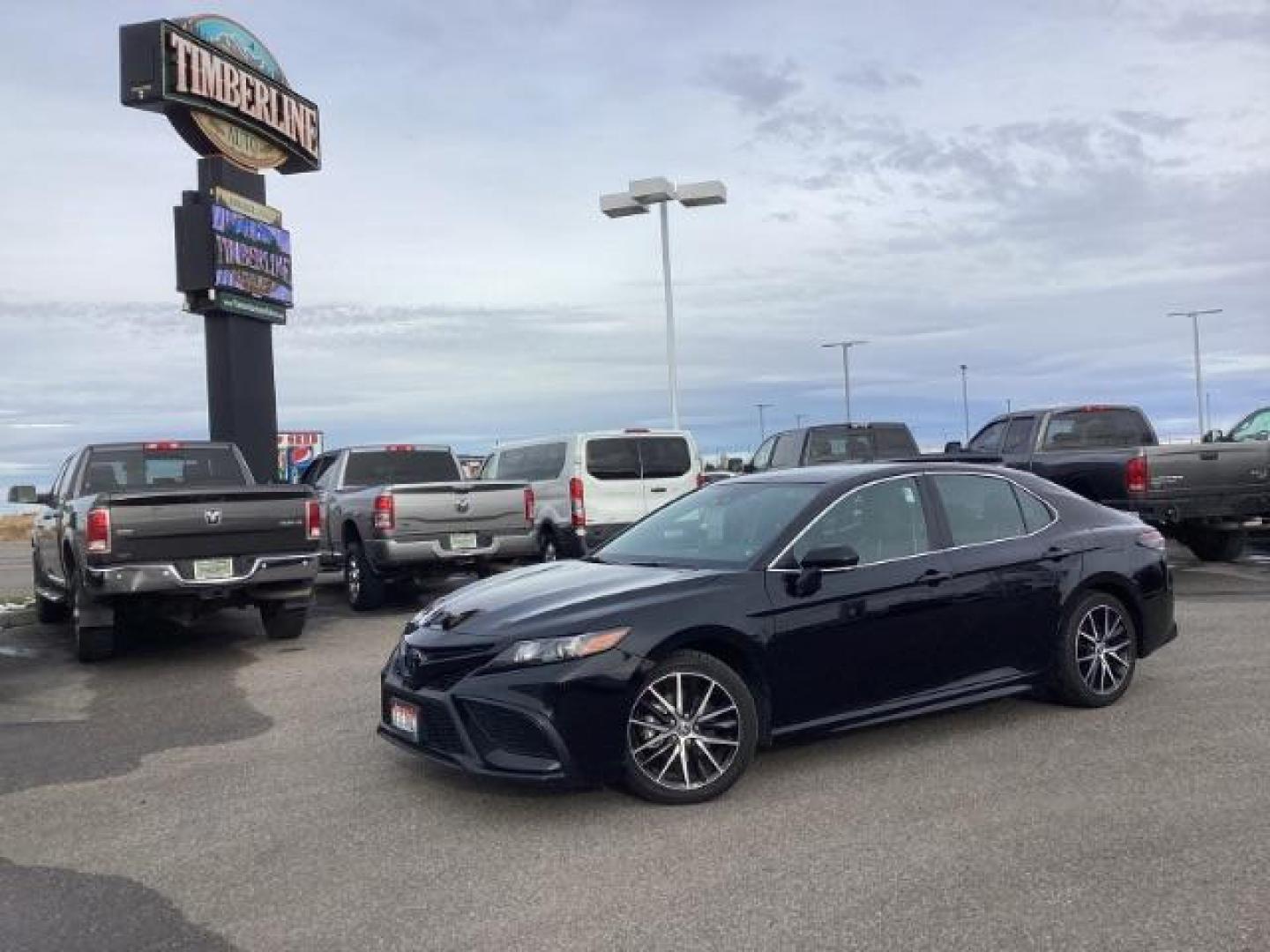 2023 Midnight Black Metallic /Black Toyota Camry SE (4T1G11AKXPU) with an 2.5L L4 DOHC 16V engine, 8-Speed Automatic transmission, located at 1235 N Woodruff Ave., Idaho Falls, 83401, (208) 523-1053, 43.507172, -112.000488 - Photo#0