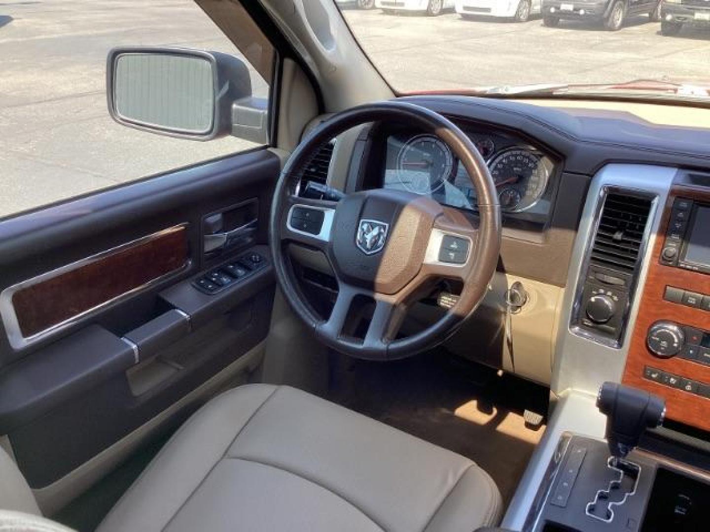 2010 RED /Dark Slate Leather Interior RAM 1500 Laramie Crew Cab 4WD (1D7RV1CT9AS) with an 5.7L V8 OHV 16V engine, 5-Speed Automatic transmission, located at 1235 N Woodruff Ave., Idaho Falls, 83401, (208) 523-1053, 43.507172, -112.000488 - Photo#15