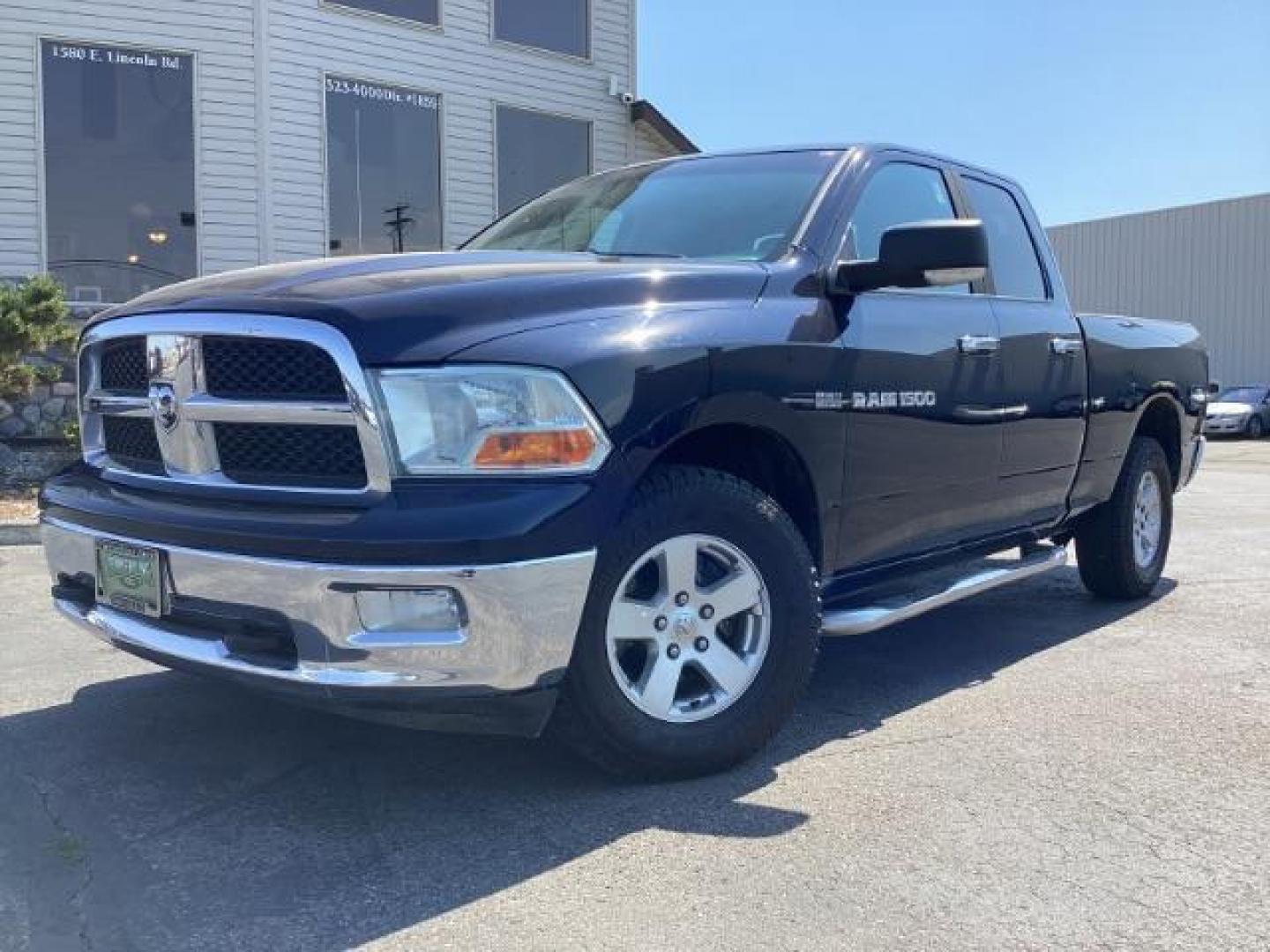 2012 BLUE /Dark Slate/Medium Graystone Cloth Interior RAM 1500 SLT Quad Cab 4WD (1C6RD7GT3CS) with an 5.7L V8 OHV 16V engine, 5-Speed Automatic transmission, located at 1235 N Woodruff Ave., Idaho Falls, 83401, (208) 523-1053, 43.507172, -112.000488 - Photo#1