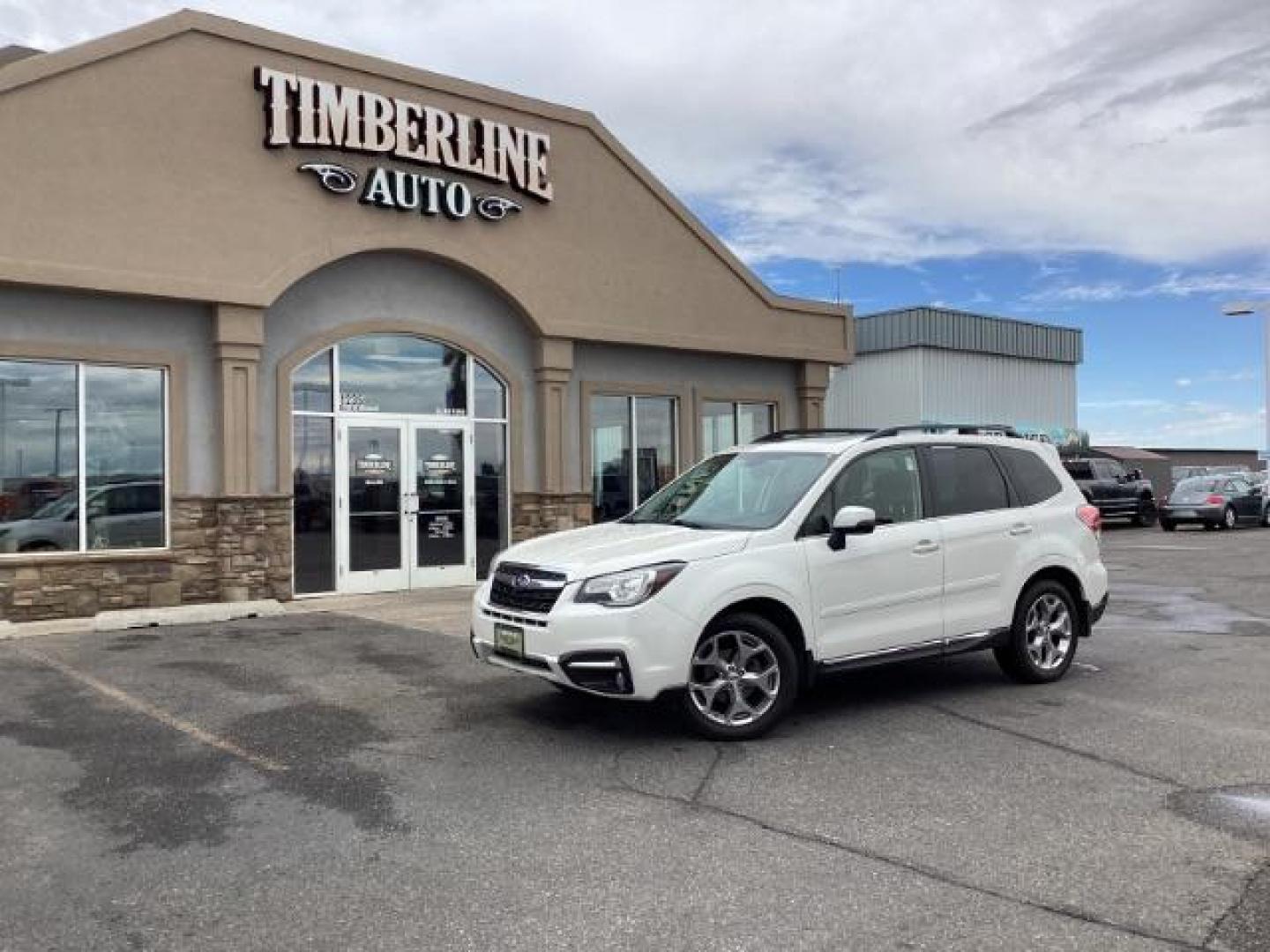 2018 WHITE /Black, leather Subaru Forester 2.5i Touring (JF2SJAWC4JH) with an 2.5L H4 SOHC 16V engine, Continuously Variable Transmission transmission, located at 1235 N Woodruff Ave., Idaho Falls, 83401, (208) 523-1053, 43.507172, -112.000488 - Photo#0