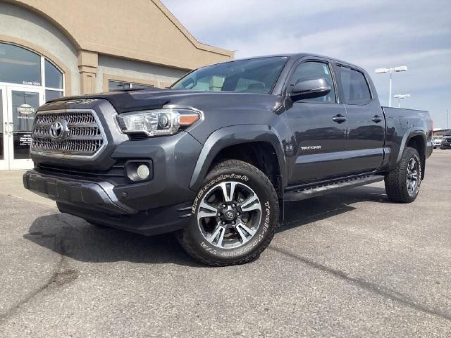 2016 Magnetic Gray Metallic /Cement Gray, cloth Toyota Tacoma SR5 Double Cab Super Long Bed V6 6AT 4WD (5TFDZ5BN4GX) with an 3.5L V6 DOHC 24V engine, 6-Speed Automatic transmission, located at 1235 N Woodruff Ave., Idaho Falls, 83401, (208) 523-1053, 43.507172, -112.000488 - Photo#1