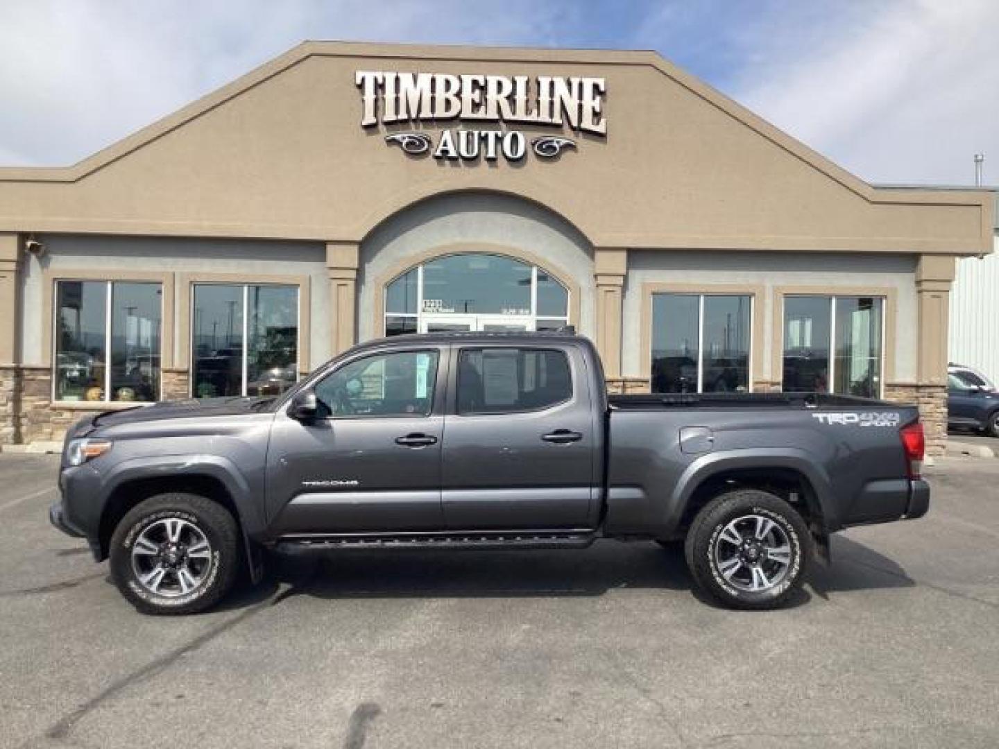 2016 Magnetic Gray Metallic /Cement Gray, cloth Toyota Tacoma SR5 Double Cab Super Long Bed V6 6AT 4WD (5TFDZ5BN4GX) with an 3.5L V6 DOHC 24V engine, 6-Speed Automatic transmission, located at 1235 N Woodruff Ave., Idaho Falls, 83401, (208) 523-1053, 43.507172, -112.000488 - Photo#2