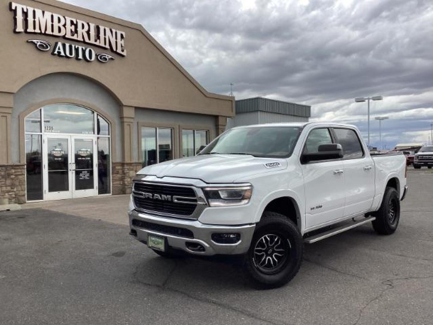 2019 WHITE /Black/Diesel Gray, cloth RAM 1500 Big Horn Crew Cab SWB 4WD (1C6SRFFT8KN) with an 5.7L V8 OHV 16V engine, 8-Speed Automatic transmission, located at 1235 N Woodruff Ave., Idaho Falls, 83401, (208) 523-1053, 43.507172, -112.000488 - Photo#0