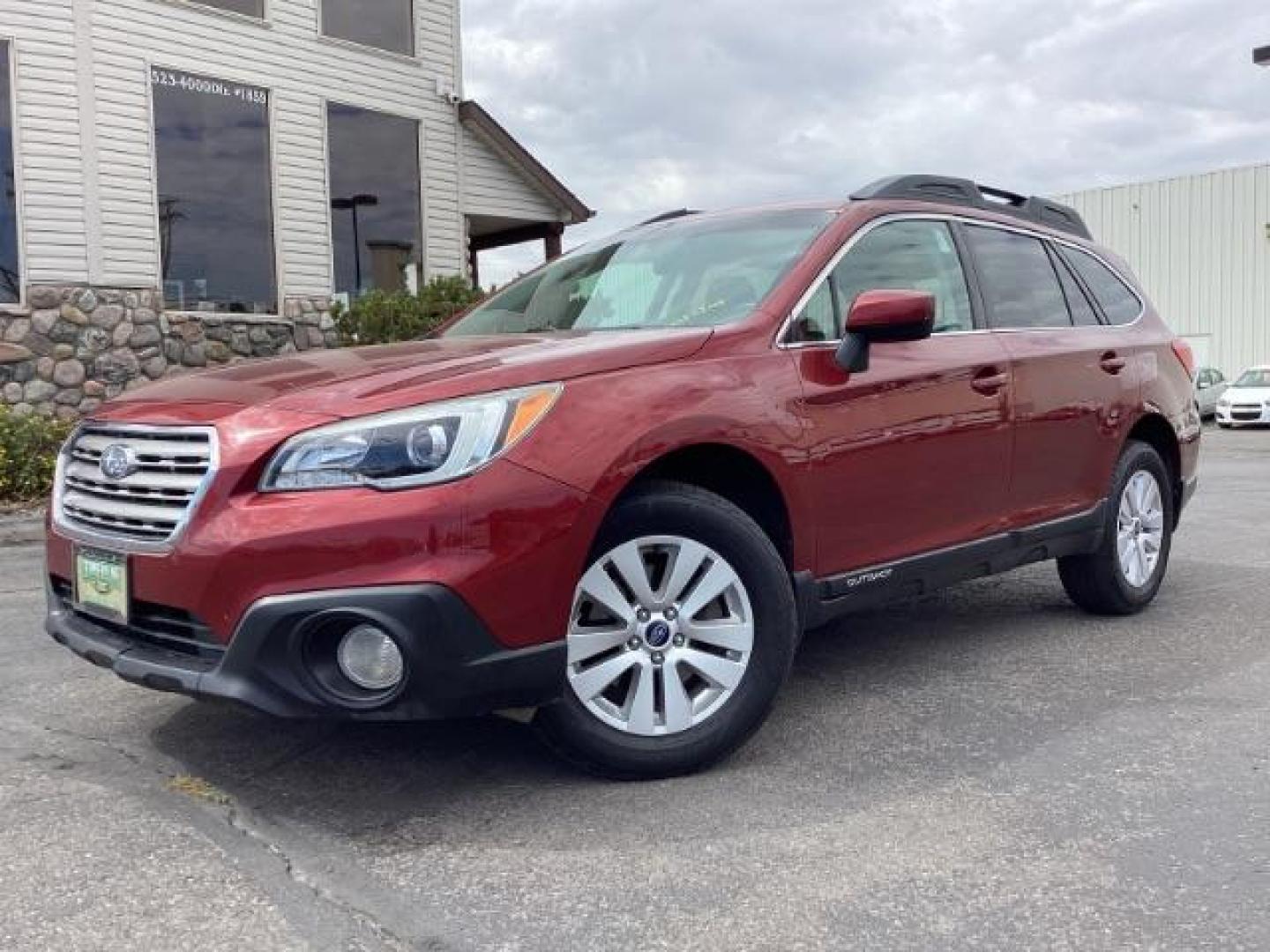 2015 RED /Slate Black Subaru Outback 2.5i Premium (4S4BSACC0F3) with an 2.5L H4 DOHC 16V engine, 6-Speed Automatic transmission, located at 1235 N Woodruff Ave., Idaho Falls, 83401, (208) 523-1053, 43.507172, -112.000488 - Photo#1