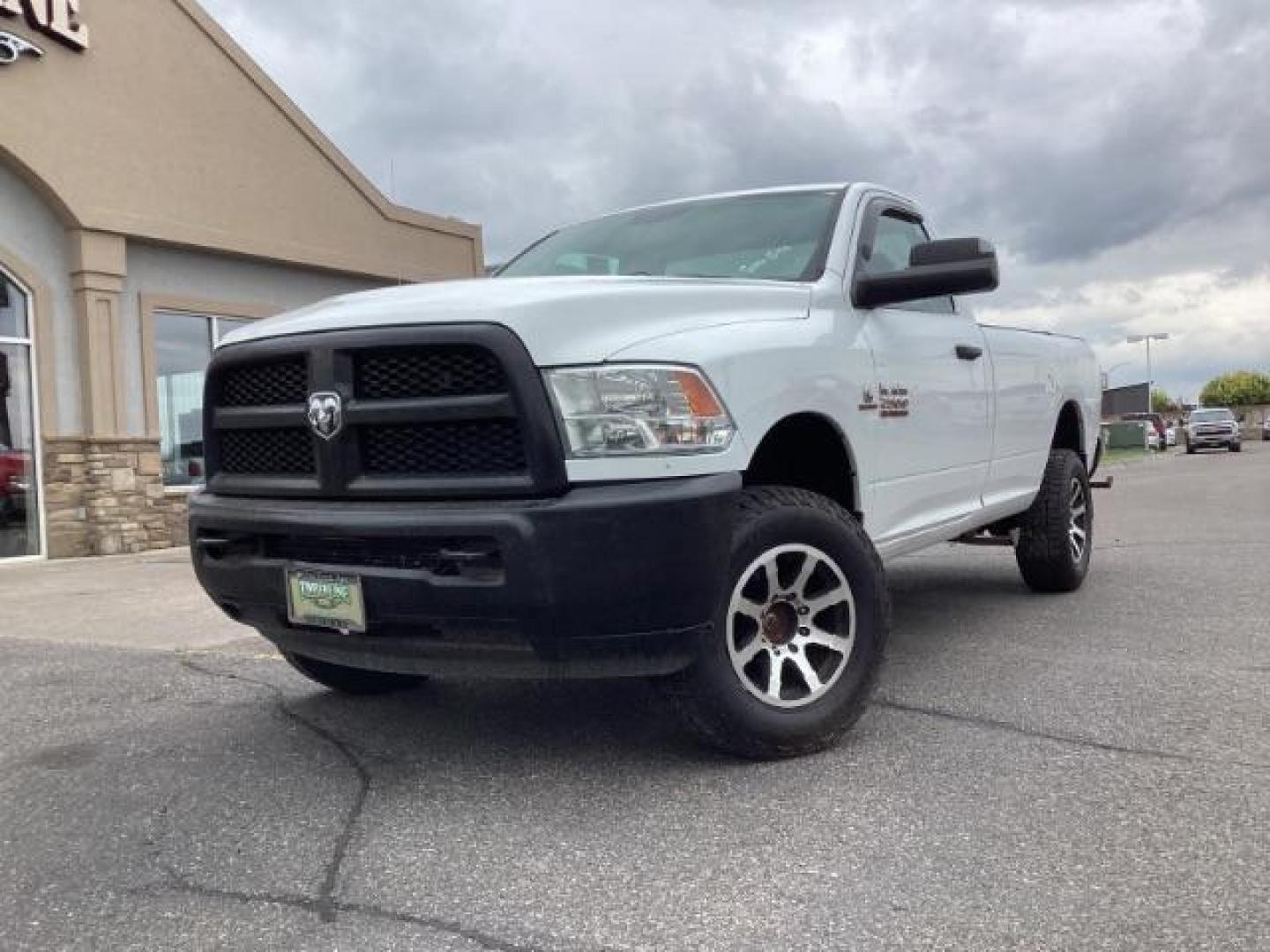 2018 WHITE /Black/Diesel Gray (Fleet), cloth RAM 2500 Tradesman Regular Cab 4WD (3C6MR5AL4JG) with an 6.7L L6 OHV 24V TURBO DIESEL engine, 6-Speed Automatic transmission, located at 1235 N Woodruff Ave., Idaho Falls, 83401, (208) 523-1053, 43.507172, -112.000488 - Photo#1