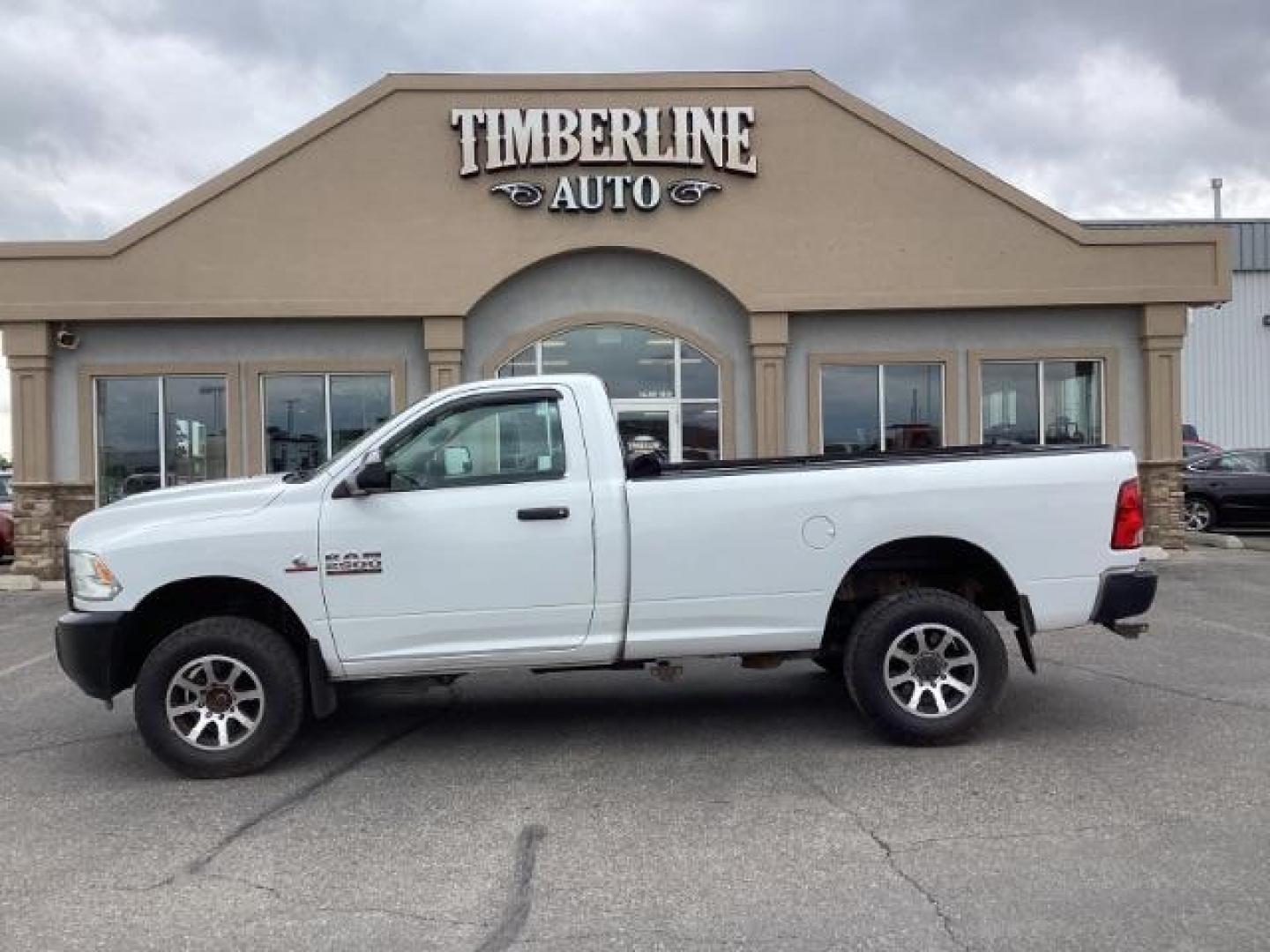 2018 WHITE /Black/Diesel Gray (Fleet), cloth RAM 2500 Tradesman Regular Cab 4WD (3C6MR5AL4JG) with an 6.7L L6 OHV 24V TURBO DIESEL engine, 6-Speed Automatic transmission, located at 1235 N Woodruff Ave., Idaho Falls, 83401, (208) 523-1053, 43.507172, -112.000488 - Photo#2