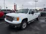 2013 Summit White /Ebony Cloth Interior GMC Sierra 3500HD SLE Crew Cab Long Box 4WD (1GT423C80DF) with an 6.6L V8 32V OHV DIESEL engine, 6-Speed Automatic transmission, located at 1235 N Woodruff Ave., Idaho Falls, 83401, (208) 523-1053, 43.507172, -112.000488 - Photo#0