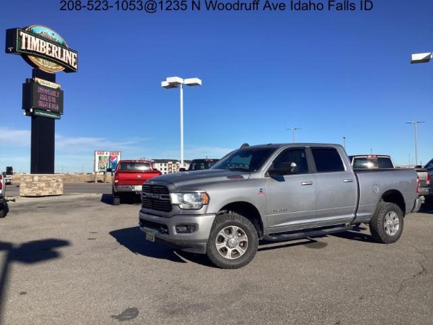 2020 Billet Silver Metallic Clear Coat /Black, cloth RAM 2500 Tradesman Crew Cab SWB 4WD (3C6UR5DL1LG) with an 6.7L L6 OHV 24V TURBO DIESEL engine, 6-Speed Automatic transmission, located at 1235 N Woodruff Ave., Idaho Falls, 83401, (208) 523-1053, 43.507172, -112.000488 - Photo#0