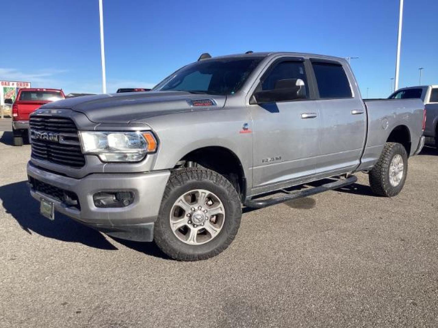 2020 Billet Silver Metallic Clear Coat /Black, cloth RAM 2500 Tradesman Crew Cab SWB 4WD (3C6UR5DL1LG) with an 6.7L L6 OHV 24V TURBO DIESEL engine, 6-Speed Automatic transmission, located at 1235 N Woodruff Ave., Idaho Falls, 83401, (208) 523-1053, 43.507172, -112.000488 - Photo#1