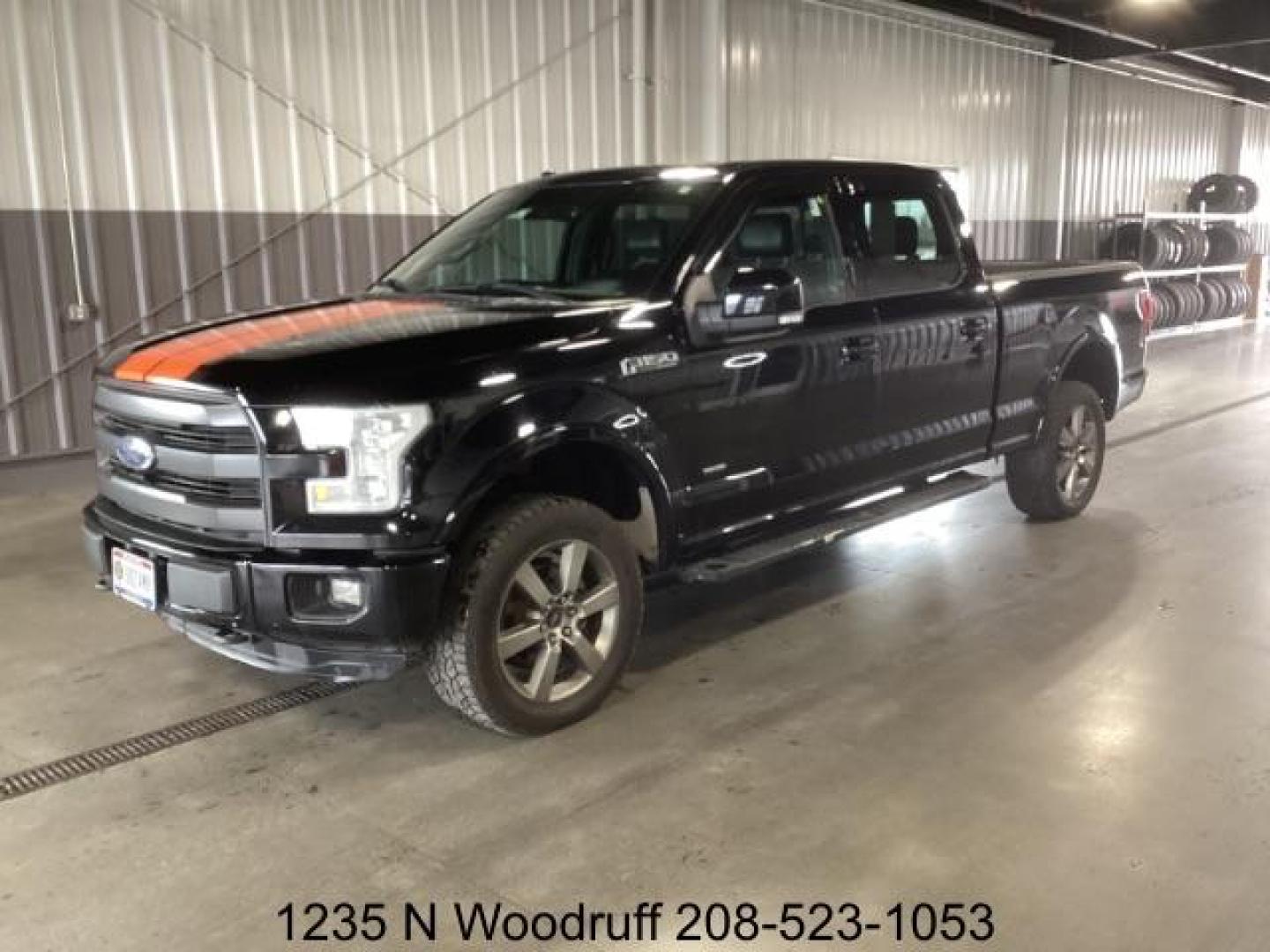 2016 BLACK /Black, leather Ford F-150 Lariat SuperCrew 5.5-ft. Bed 4WD (1FTFW1EG0GK) with an 3.5 V6 engine, 6-Speed Automatic transmission, located at 1235 N Woodruff Ave., Idaho Falls, 83401, (208) 523-1053, 43.507172, -112.000488 - Photo#0