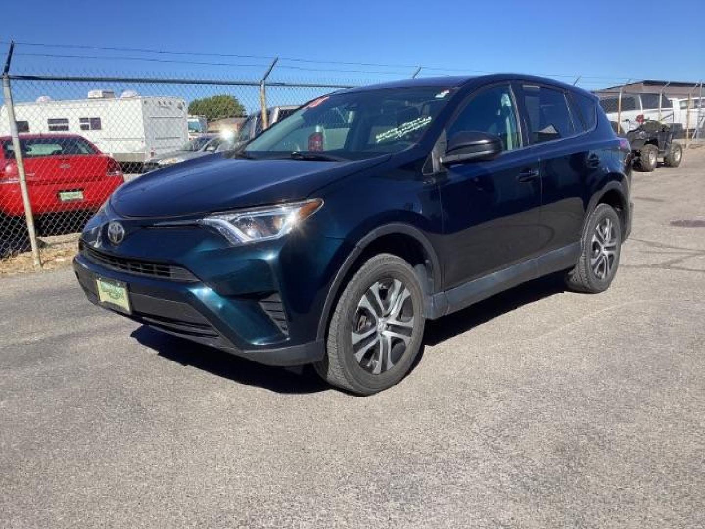 2018 Galactic Aqua Mica /Black, cloth Toyota RAV4 LE FWD (2T3ZFREV9JW) with an 2.5L L4 DOHC 16V engine, 6-Speed Automatic transmission, located at 1235 N Woodruff Ave., Idaho Falls, 83401, (208) 523-1053, 43.507172, -112.000488 - Photo#0