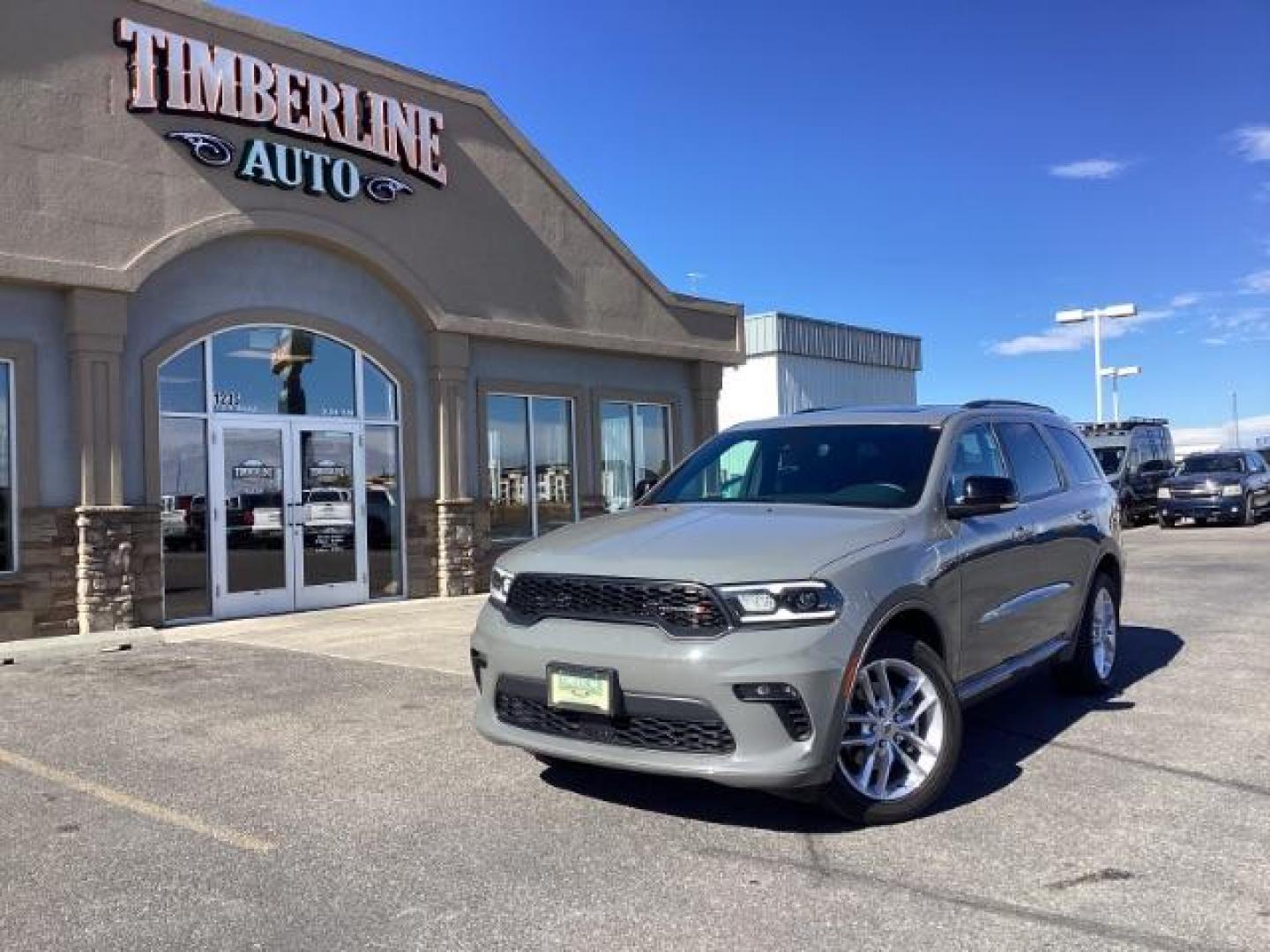 2023 Destroyer Grey Clear Coat /Black Dodge Durango GT Plus AWD (1C4RDJDG9PC) with an 3.6L V6 DOHC 24V engine, 8-Speed Automatic transmission, located at 1235 N Woodruff Ave., Idaho Falls, 83401, (208) 523-1053, 43.507172, -112.000488 - Photo#0