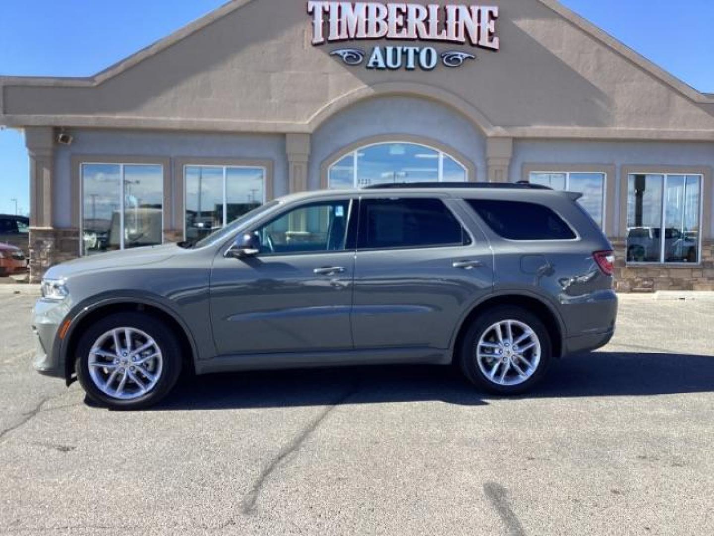 2023 Destroyer Grey Clear Coat /Black Dodge Durango GT Plus AWD (1C4RDJDG9PC) with an 3.6L V6 DOHC 24V engine, 8-Speed Automatic transmission, located at 1235 N Woodruff Ave., Idaho Falls, 83401, (208) 523-1053, 43.507172, -112.000488 - Photo#2