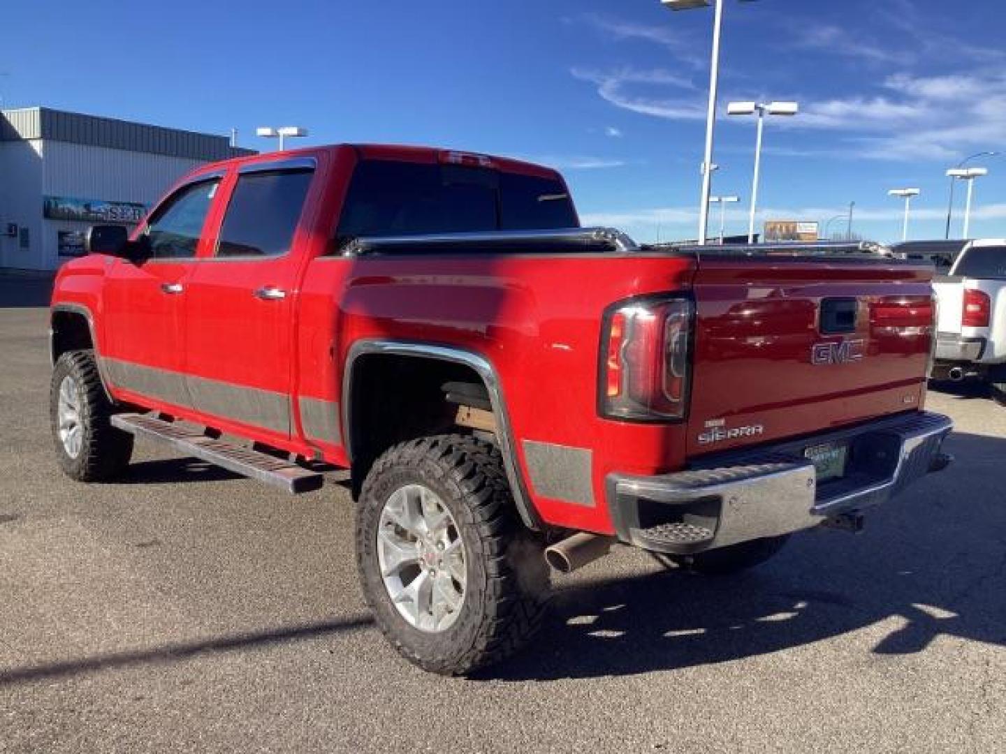 2017 Cardinal Red /Jet Black, leather GMC Sierra 1500 SLT Crew Cab Short Box 4WD (3GTU2NEC1HG) with an 5.3L V8 OHV 16V engine, 6-Speed Automatic transmission, located at 1235 N Woodruff Ave., Idaho Falls, 83401, (208) 523-1053, 43.507172, -112.000488 - Photo#3