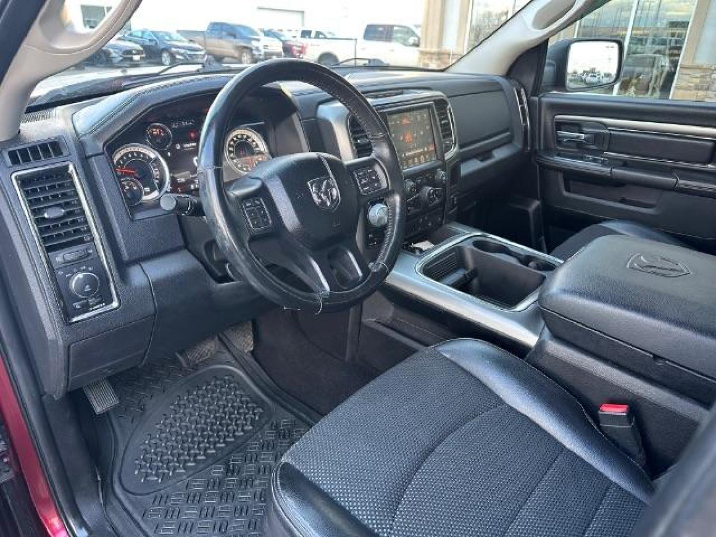 2017 Flame Red Clear Coat /Black, cloth RAM 1500 Sport Quad Cab 4WD (1C6RR7HT6HS) with an 5.7L V8 OHV 16V engine, 8-Speed Automatic transmission, located at 1235 N Woodruff Ave., Idaho Falls, 83401, (208) 523-1053, 43.507172, -112.000488 - Photo#13