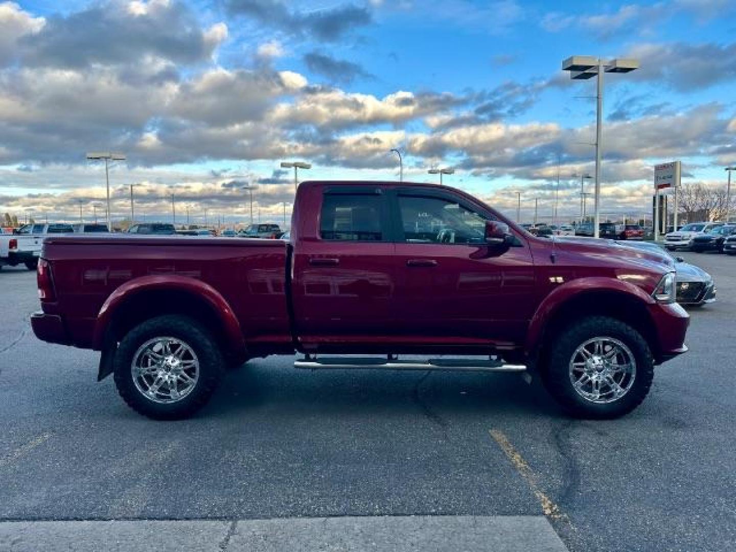 2017 Flame Red Clear Coat /Black, cloth RAM 1500 Sport Quad Cab 4WD (1C6RR7HT6HS) with an 5.7L V8 OHV 16V engine, 8-Speed Automatic transmission, located at 1235 N Woodruff Ave., Idaho Falls, 83401, (208) 523-1053, 43.507172, -112.000488 - Photo#6