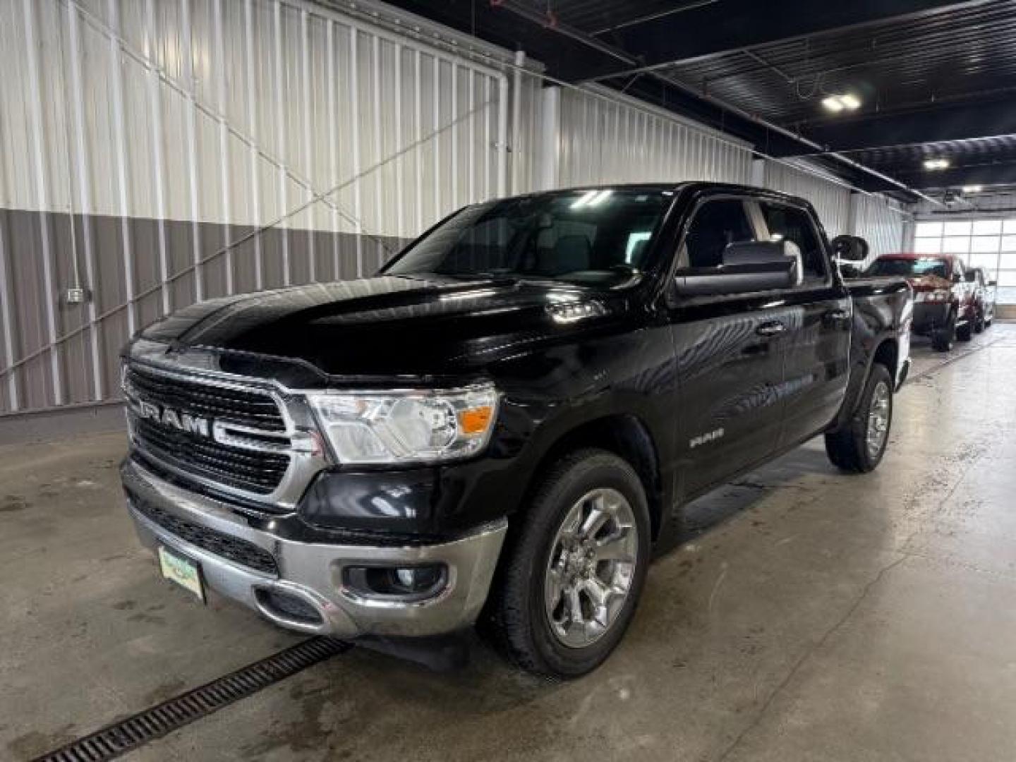 2019 BLACK /Black/Diesel Gray, premium cloth RAM 1500 Big Horn Crew Cab SWB 4WD (1C6SRFFT2KN) with an 5.7L V8 OHV 16V engine, 8-Speed Automatic transmission, located at 1235 N Woodruff Ave., Idaho Falls, 83401, (208) 523-1053, 43.507172, -112.000488 - Photo#0