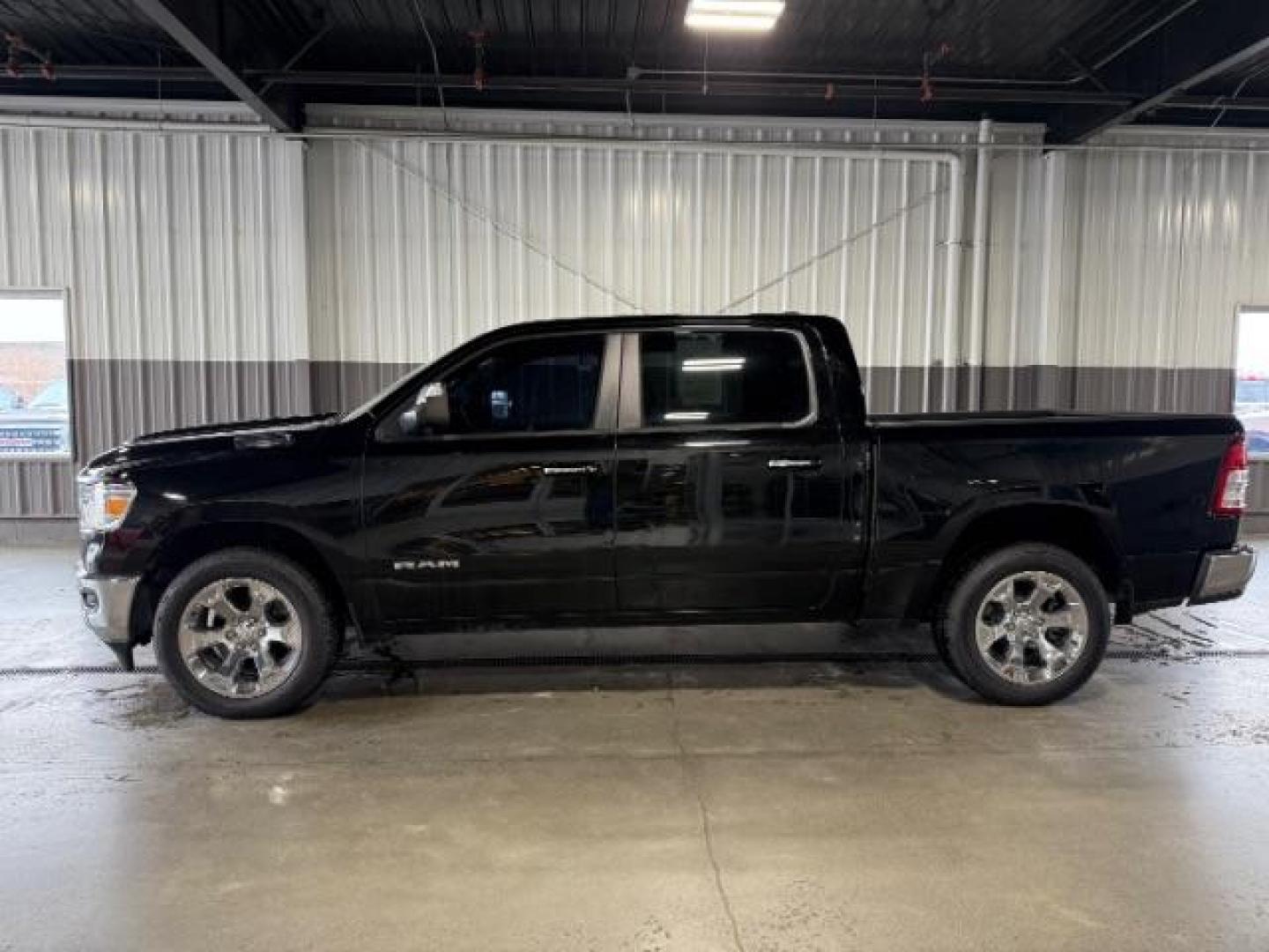 2019 BLACK /Black/Diesel Gray, premium cloth RAM 1500 Big Horn Crew Cab SWB 4WD (1C6SRFFT2KN) with an 5.7L V8 OHV 16V engine, 8-Speed Automatic transmission, located at 1235 N Woodruff Ave., Idaho Falls, 83401, (208) 523-1053, 43.507172, -112.000488 - Photo#1