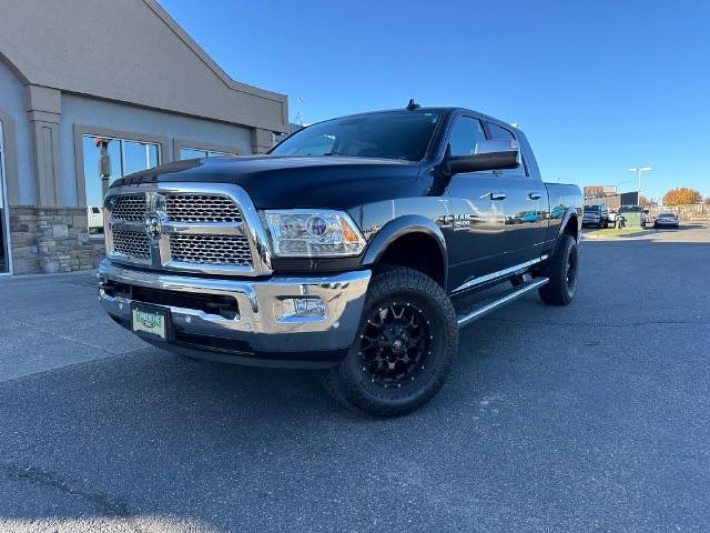 2018 GRAY /Black, leather RAM 2500 Laramie Mega Cab 4WD (3C6UR5NL2JG) with an 6.7L L6 OHV 24V TURBO DIESEL engine, 6-Speed Automatic transmission, located at 1235 N Woodruff Ave., Idaho Falls, 83401, (208) 523-1053, 43.507172, -112.000488 - Photo#1