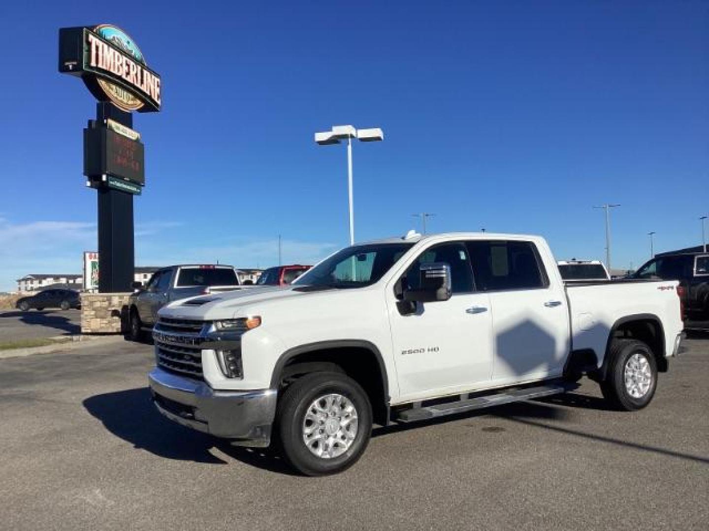 2020 Summit White /Jet Black, leather Chevrolet Silverado 2500HD LTZ Crew Cab Short Box 4WD (1GC4YPE77LF) with an 6.6L V8 OHV 16V engine, 6-Speed Automatic transmission, located at 1235 N Woodruff Ave., Idaho Falls, 83401, (208) 523-1053, 43.507172, -112.000488 - Photo#0