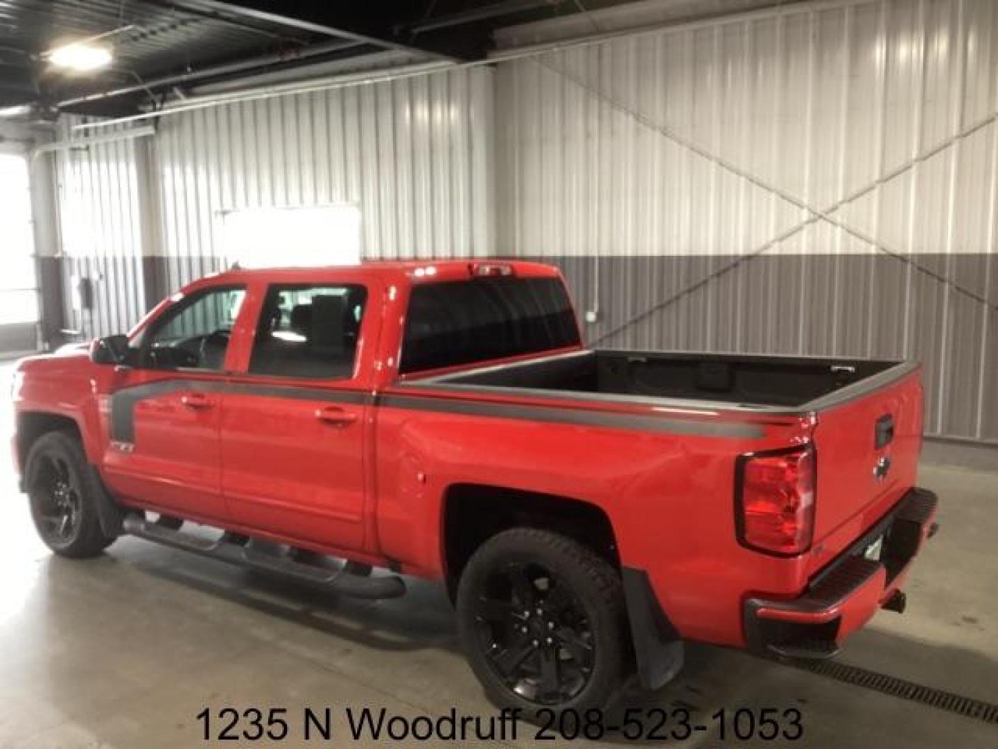 2018 Red Hot /Jet Black, leather Chevrolet Silverado 1500 LT Crew Cab 4WD (3GCUKREC2JG) with an 5.3L V8 OHV 16V engine, 6-Speed Automatic transmission, located at 1235 N Woodruff Ave., Idaho Falls, 83401, (208) 523-1053, 43.507172, -112.000488 - Photo#2