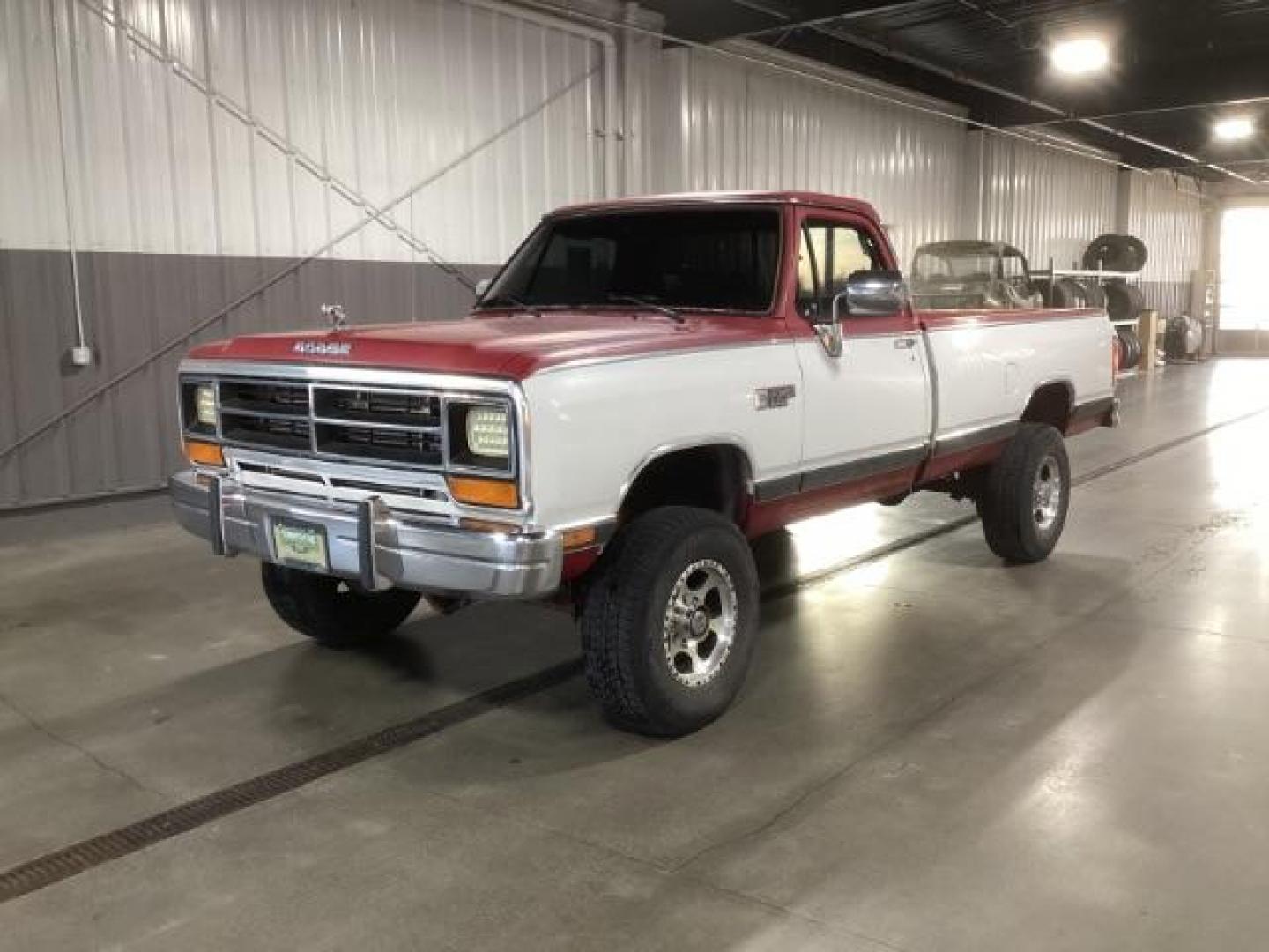 1989 RED/WHITE /CLOTH Dodge W250 Reg. Cab 8-ft. Bed 4WD (1B7KM2686KS) with an 5.9L L6 OHV 12V TURBO DIESEL engine, 3-Speed Automatic transmission, located at 1235 N Woodruff Ave., Idaho Falls, 83401, (208) 523-1053, 43.507172, -112.000488 - Photo#0