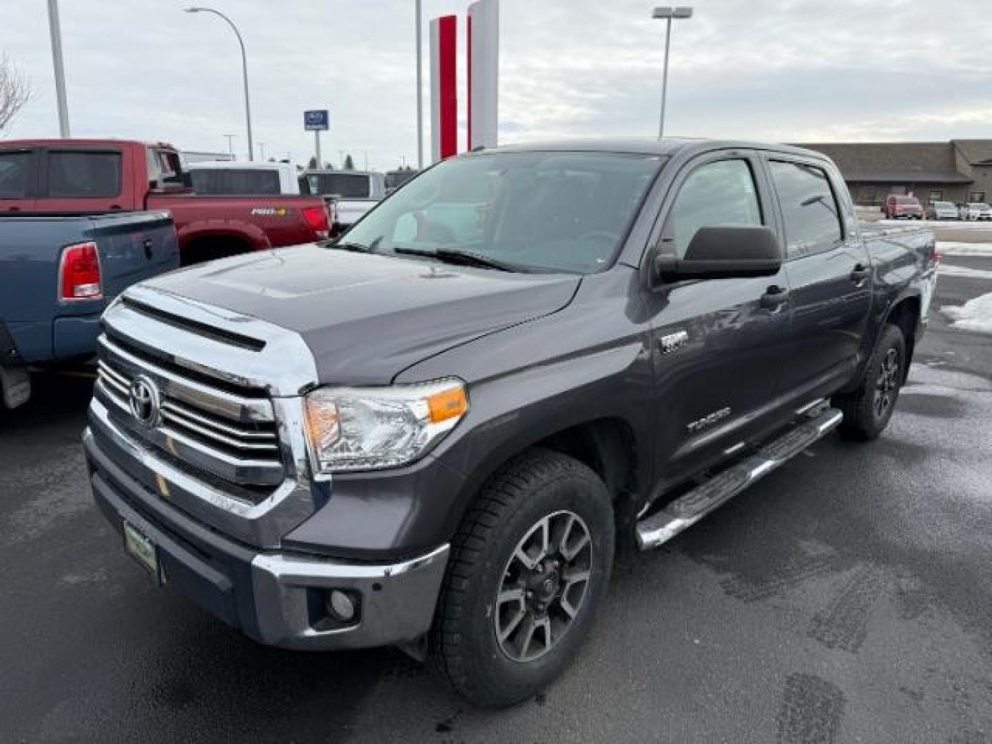 2017 Magnetic Gray Metallic /Black, cloth Toyota Tundra SR5 5.7L V8 CrewMax 4WD (5TFDY5F12HX) with an 5.7L V8 DOHC 32V engine, 6-Speed Automatic transmission, located at 1235 N Woodruff Ave., Idaho Falls, 83401, (208) 523-1053, 43.507172, -112.000488 - Photo#0